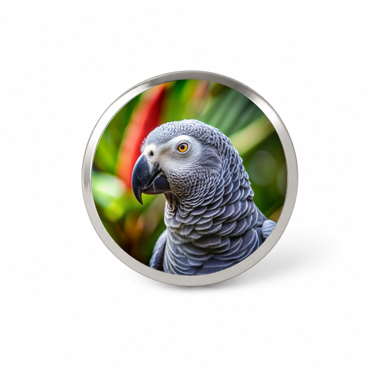 Congo African Grey Parrot Bird Novelty Hat Backpack Lapel Pin