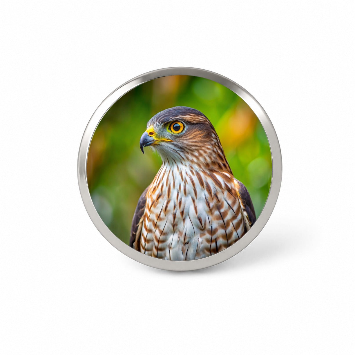 Cooper's Hawk Raptor Bird Of Prey Novelty Hat Backpack Lapel Pin