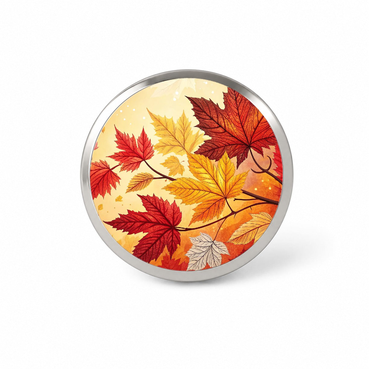 Fall Autumn Leaves Design Novelty Hat Backpack Lapel Pin