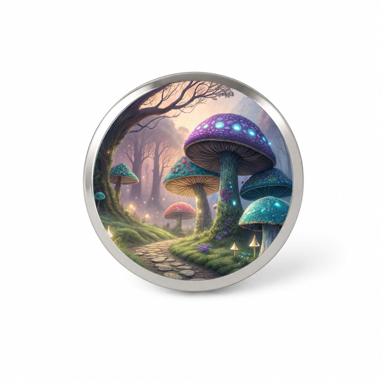 Fantasy Mushroom Forest Path Novelty Hat Backpack Lapel Pin