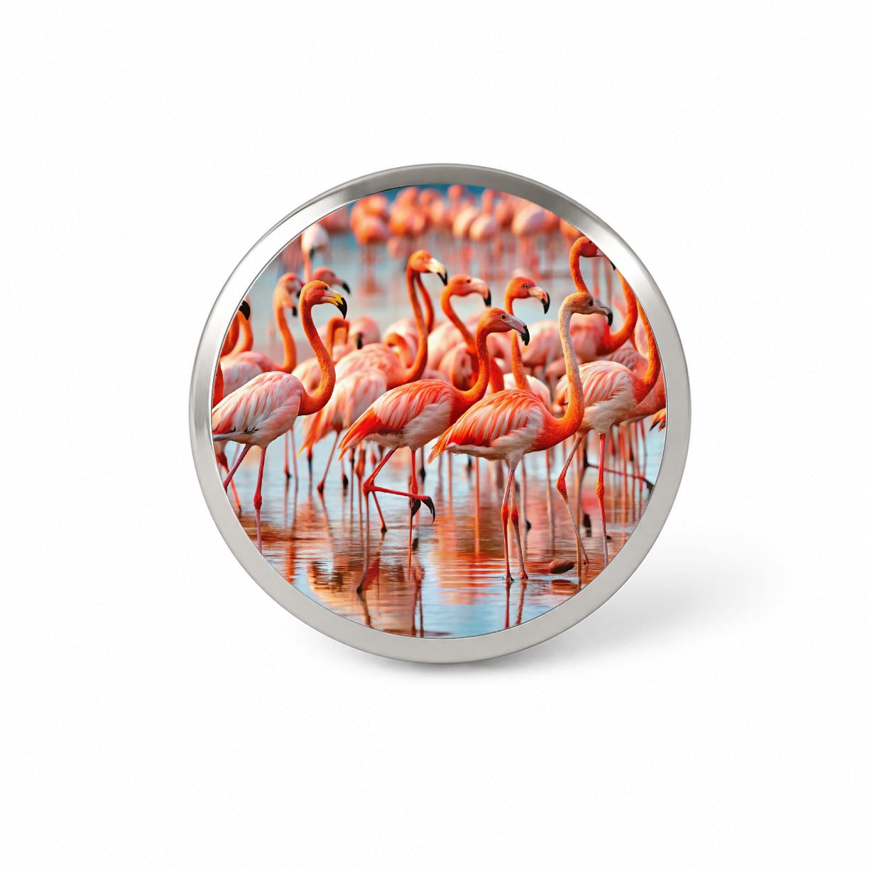 Flamingos Novelty Hat Backpack Lapel Pin