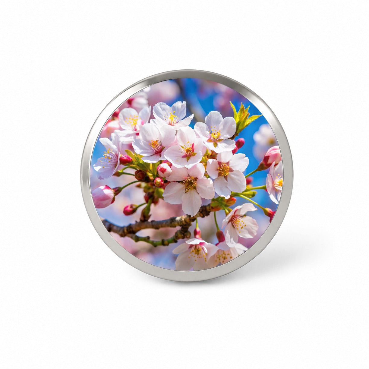 Flowering Cherry Tree Branch Novelty Hat Backpack Lapel Pin