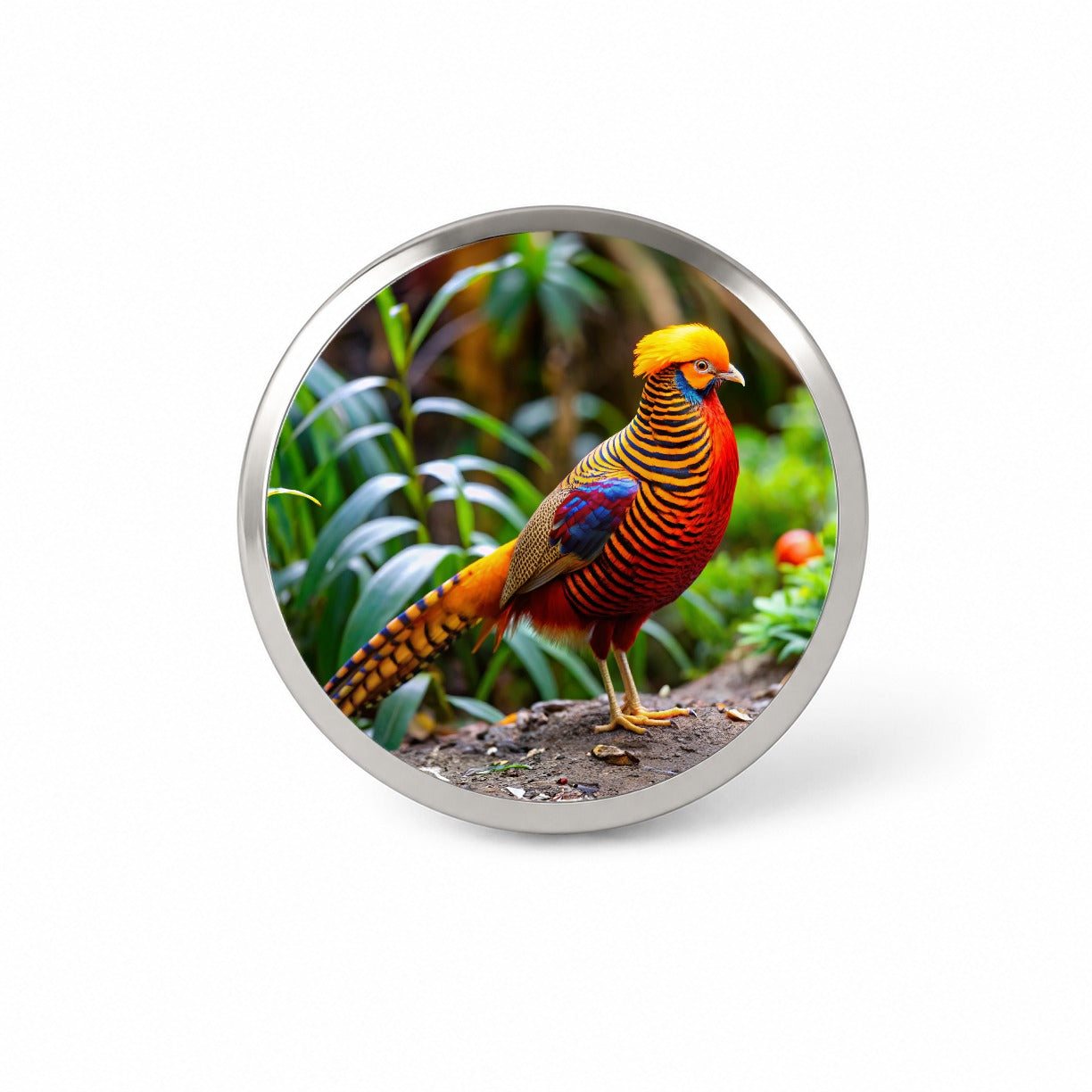 Golden Pheasant Novelty Hat Backpack Lapel Pin