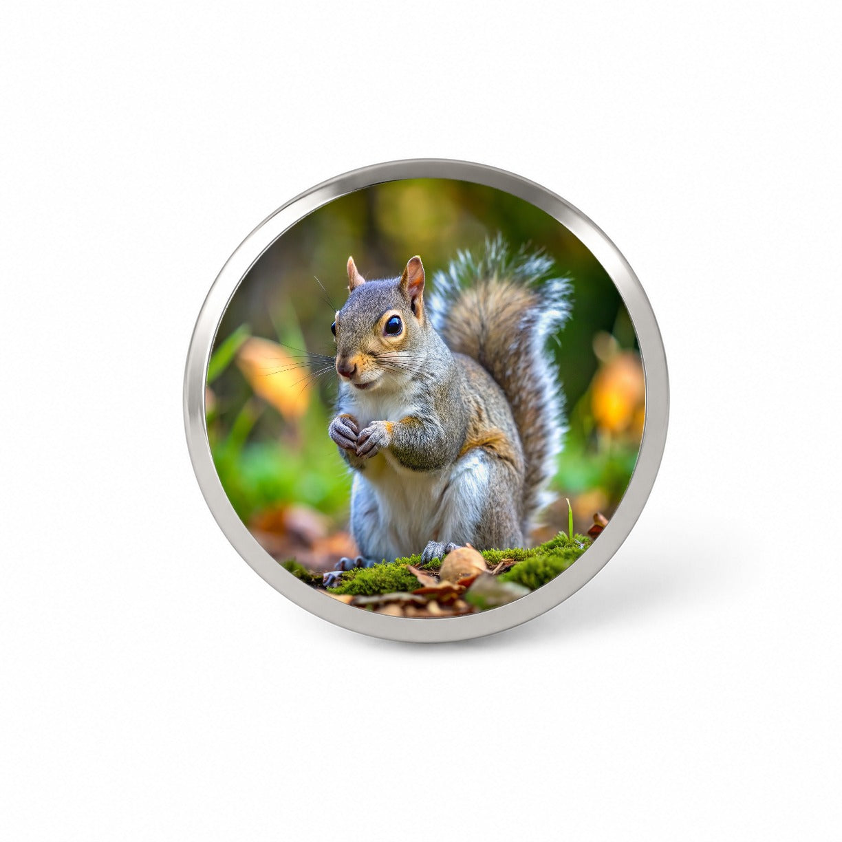 Gray Squirrel Novelty Hat Backpack Lapel Pin