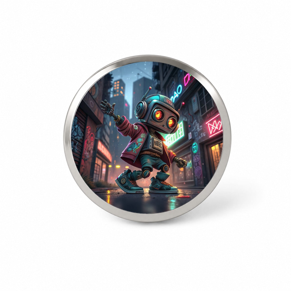 Hip Hop Sci-fi Dancing Robot Novelty Hat Backpack Lapel Pin