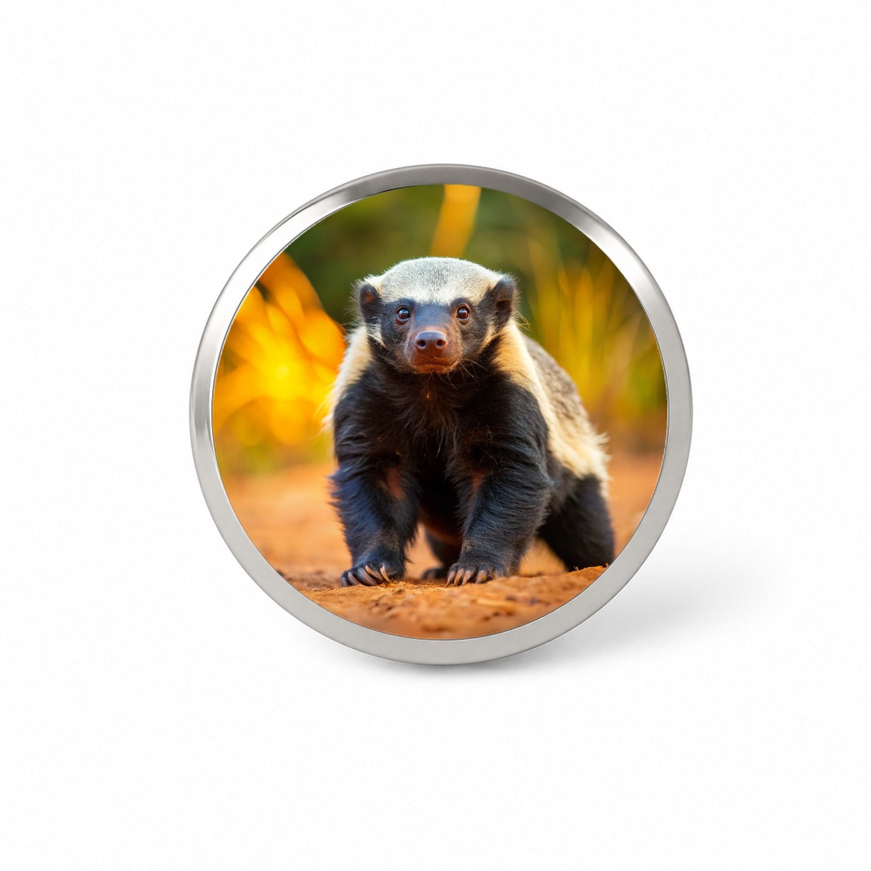 Honey Badger Novelty Hat Backpack Lapel Pin
