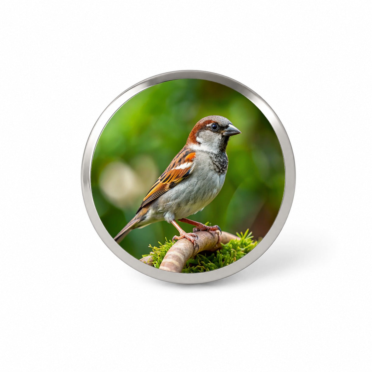House Sparrow Backyard Bird Novelty Hat Backpack Lapel Pin