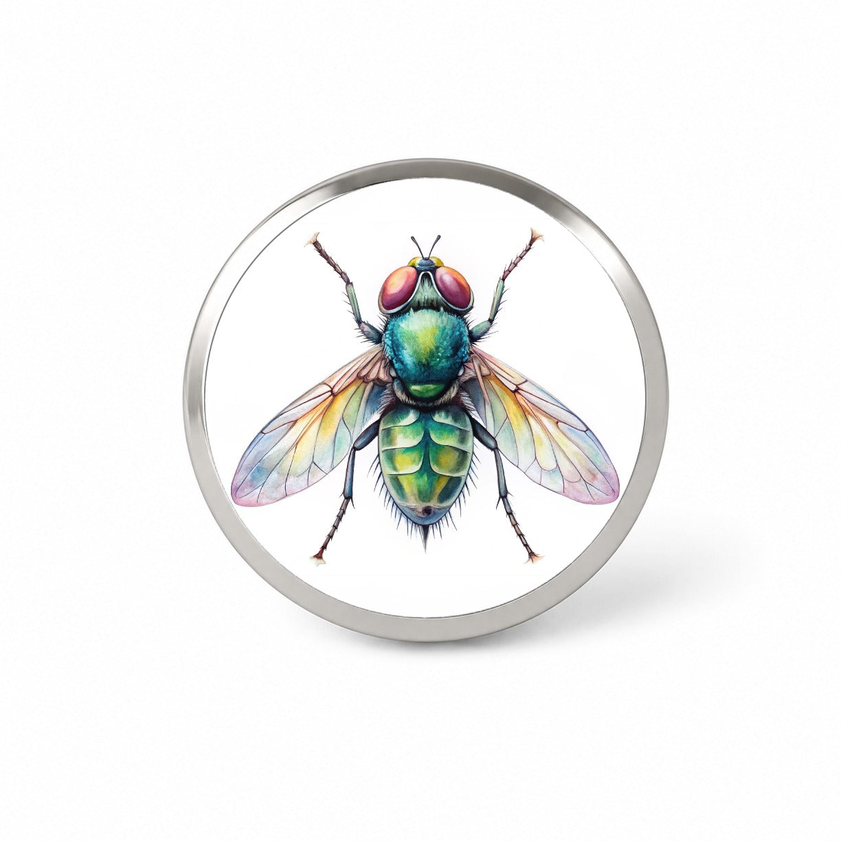 Housefly Fly Watercolor Novelty Hat Backpack Lapel Pin