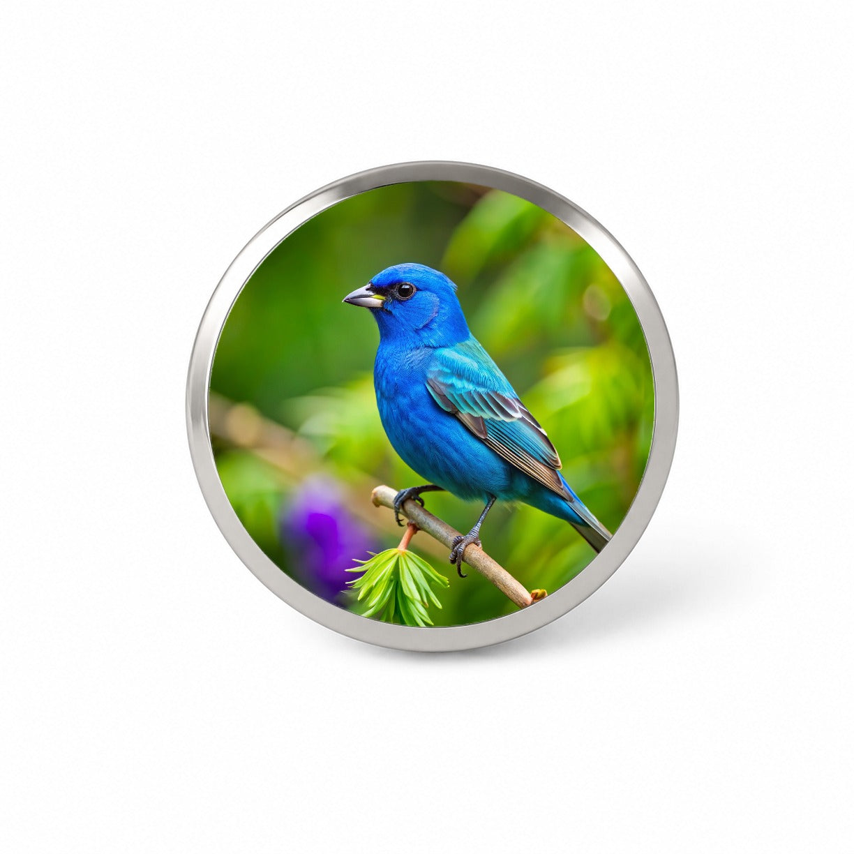 Indigo Bunting Backyard Bird Novelty Hat Backpack Lapel Pin