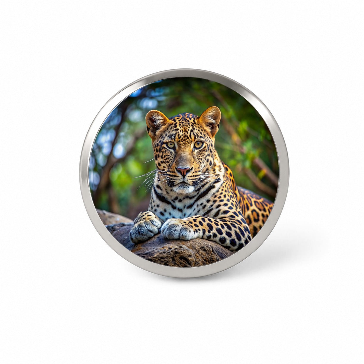 Leopard Novelty Hat Backpack Lapel Pin