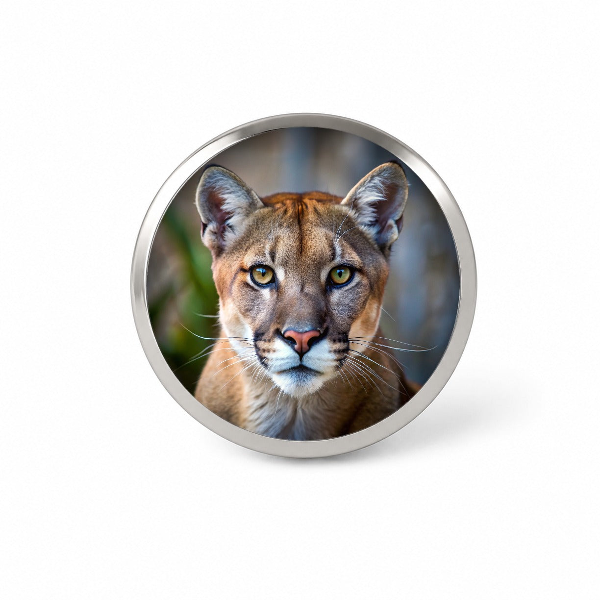 Mountain Lion Cougar Face Novelty Hat Backpack Lapel Pin