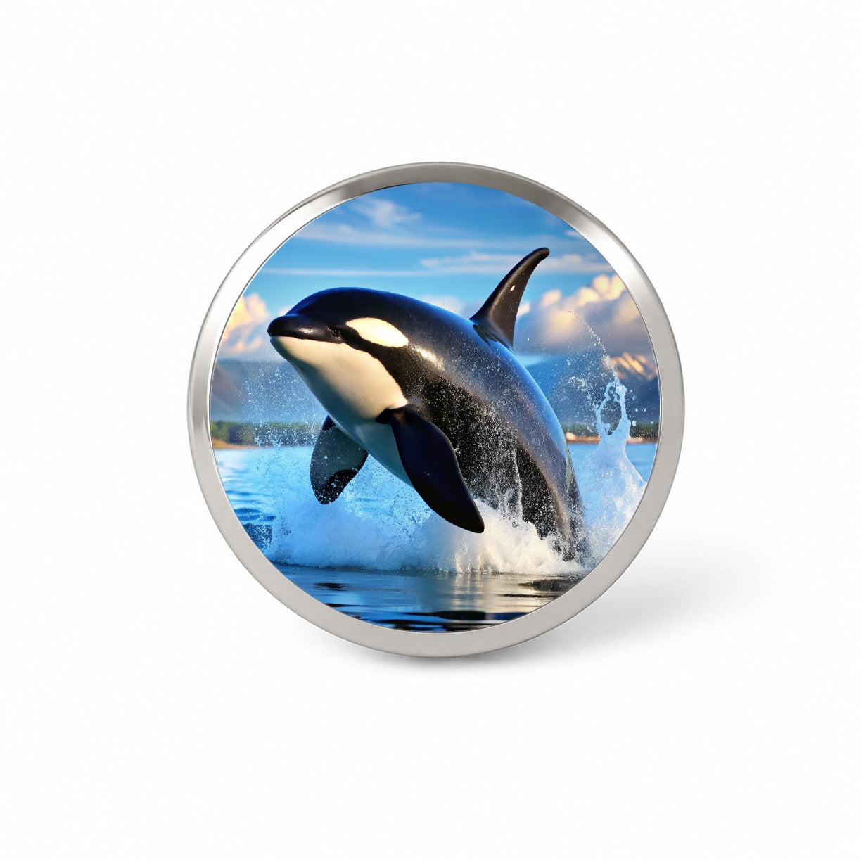 Orca Killer Whale Jumping Novelty Hat Backpack Lapel Pin