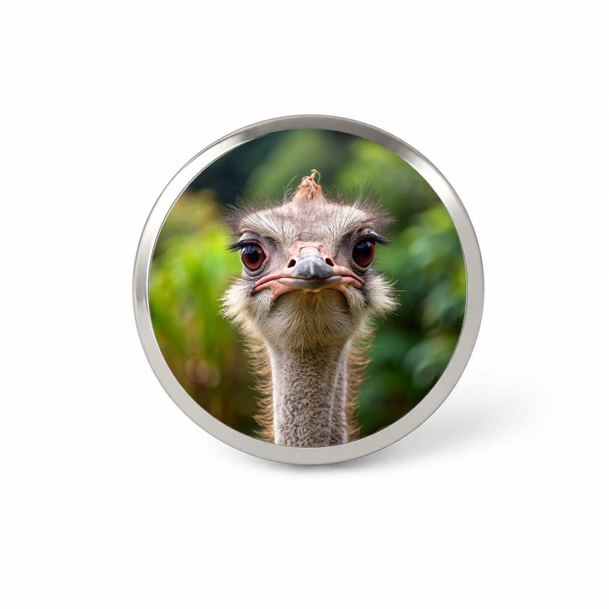 Ostrich Novelty Hat Backpack Lapel Pin