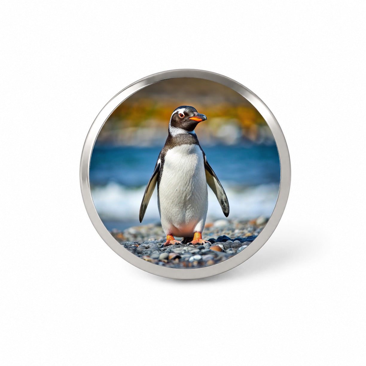 Penguin Novelty Hat Backpack Lapel Pin