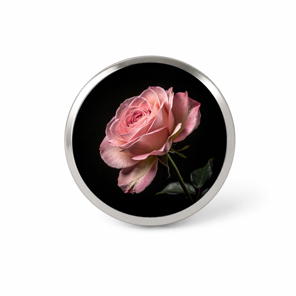 Pink Rose Novelty Hat Backpack Lapel Pin
