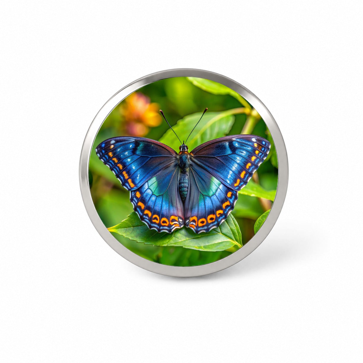 Pretty Blue Butterfly Novelty Hat Backpack Lapel Pin