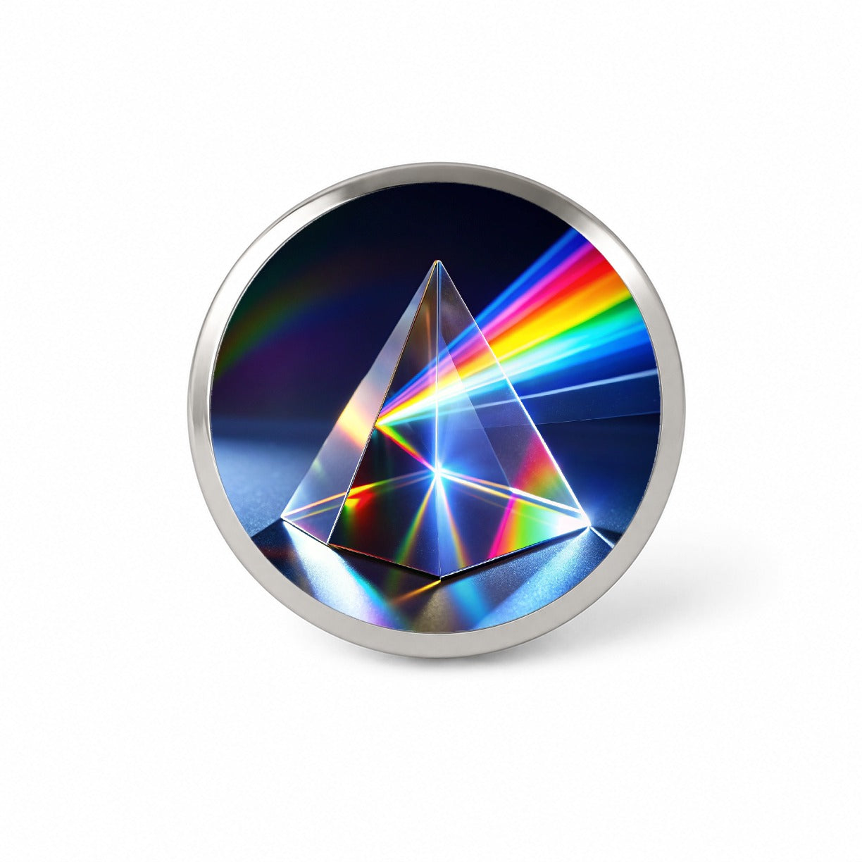 Pyramid Prism Refracted Rainbow Novelty Hat Backpack Lapel Pin
