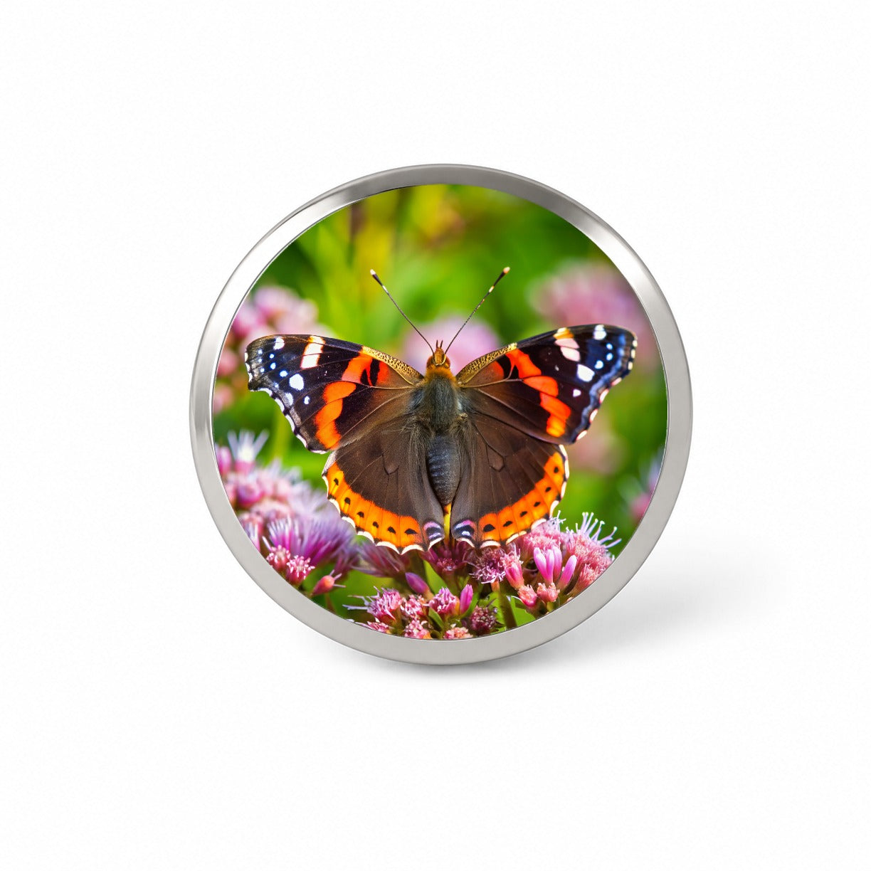 Red Admiral Butterfly Novelty Hat Backpack Lapel Pin