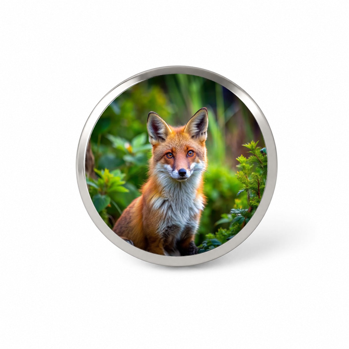 Red Fox Novelty Hat Backpack Lapel Pin