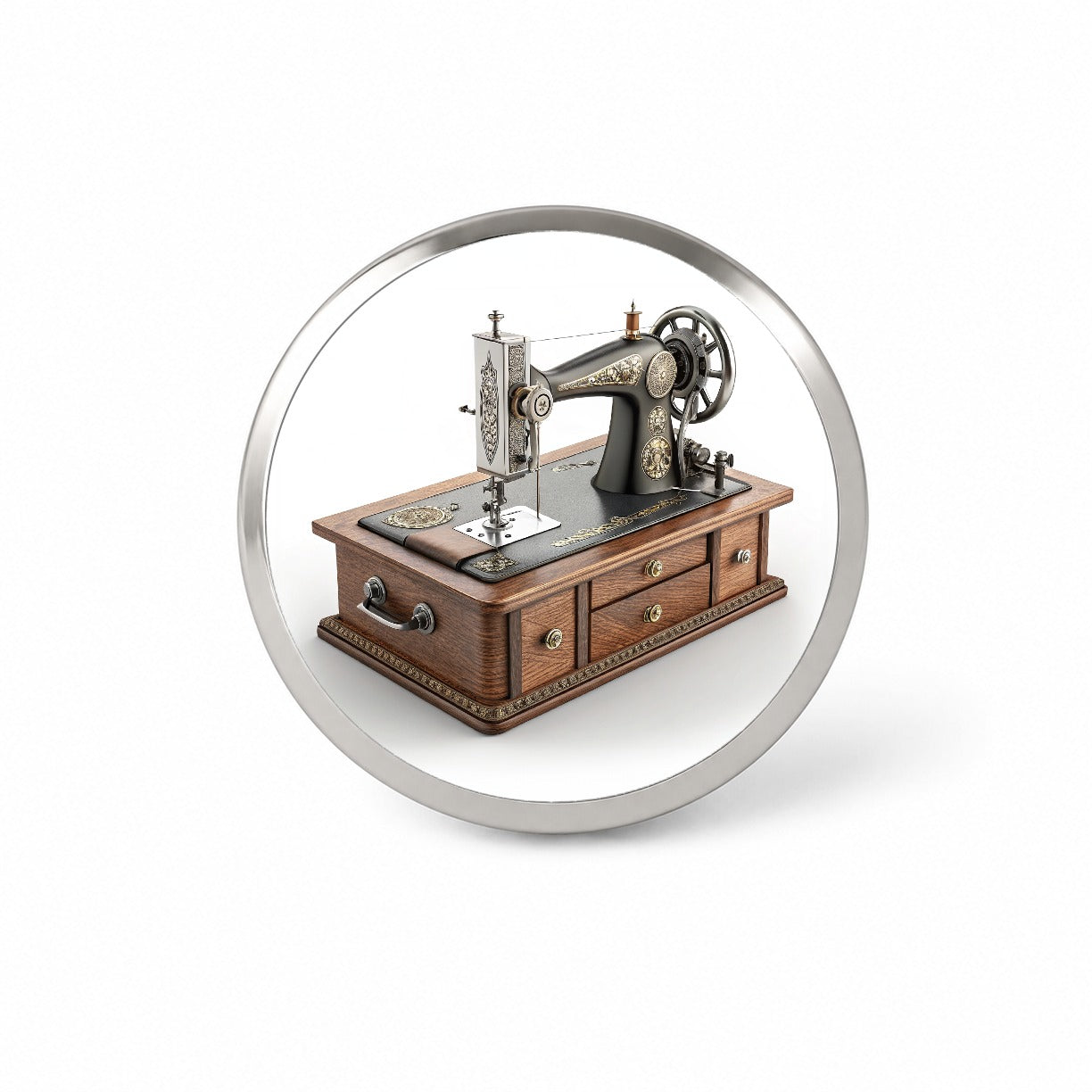 Retro Classic Sewing Machine Novelty Hat Backpack Lapel Pin