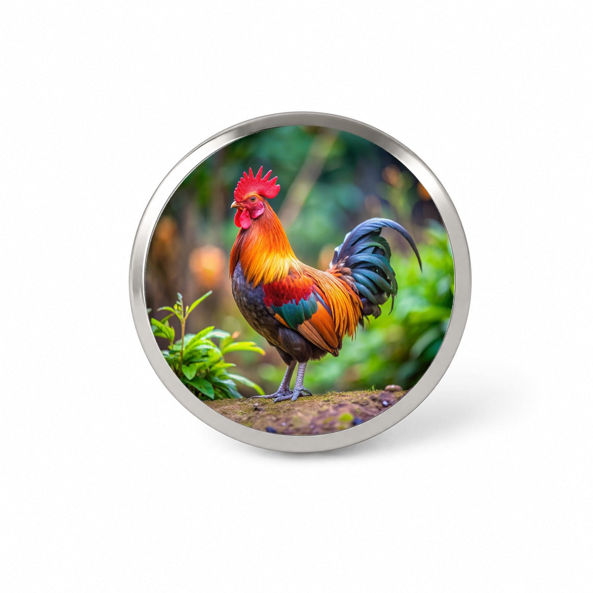 Rooster Novelty Hat Backpack Lapel Pin