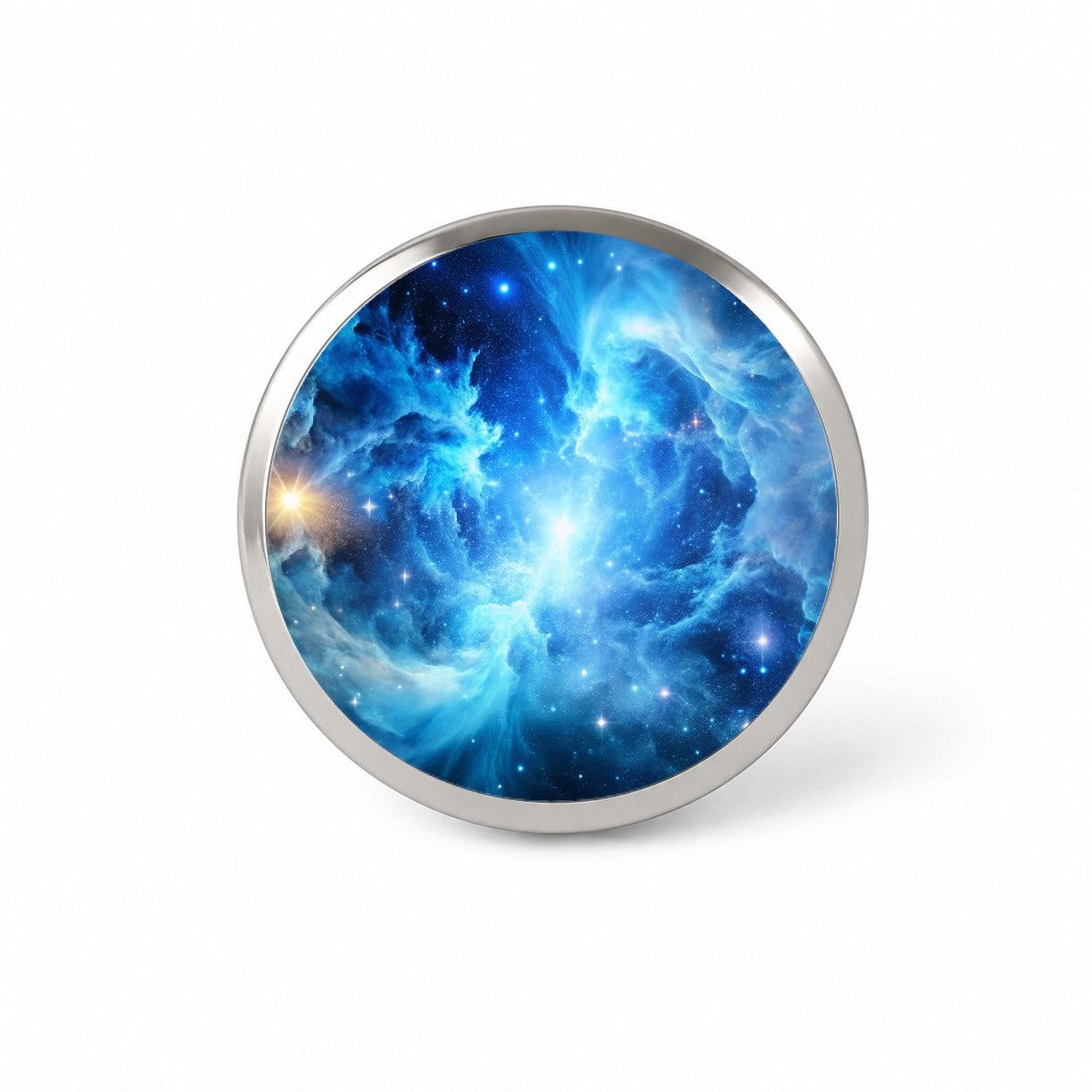 Space Galaxy Nebula Blue White Novelty Hat Backpack Lapel Pin