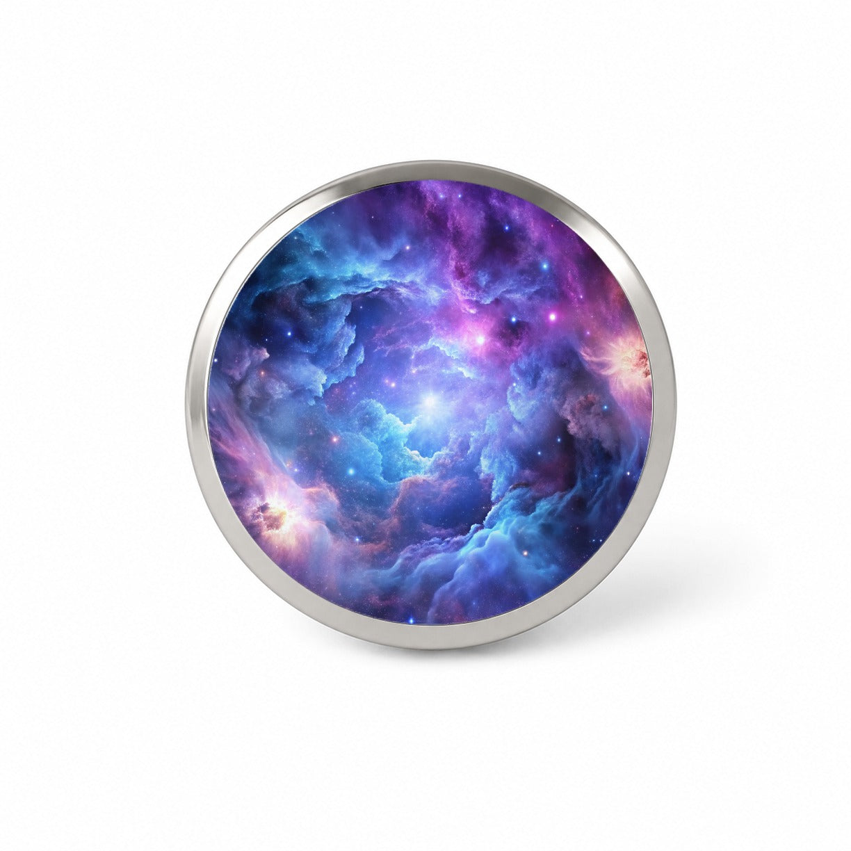 Space Galaxy Nebula Purple Blue Novelty Hat Backpack Lapel Pin