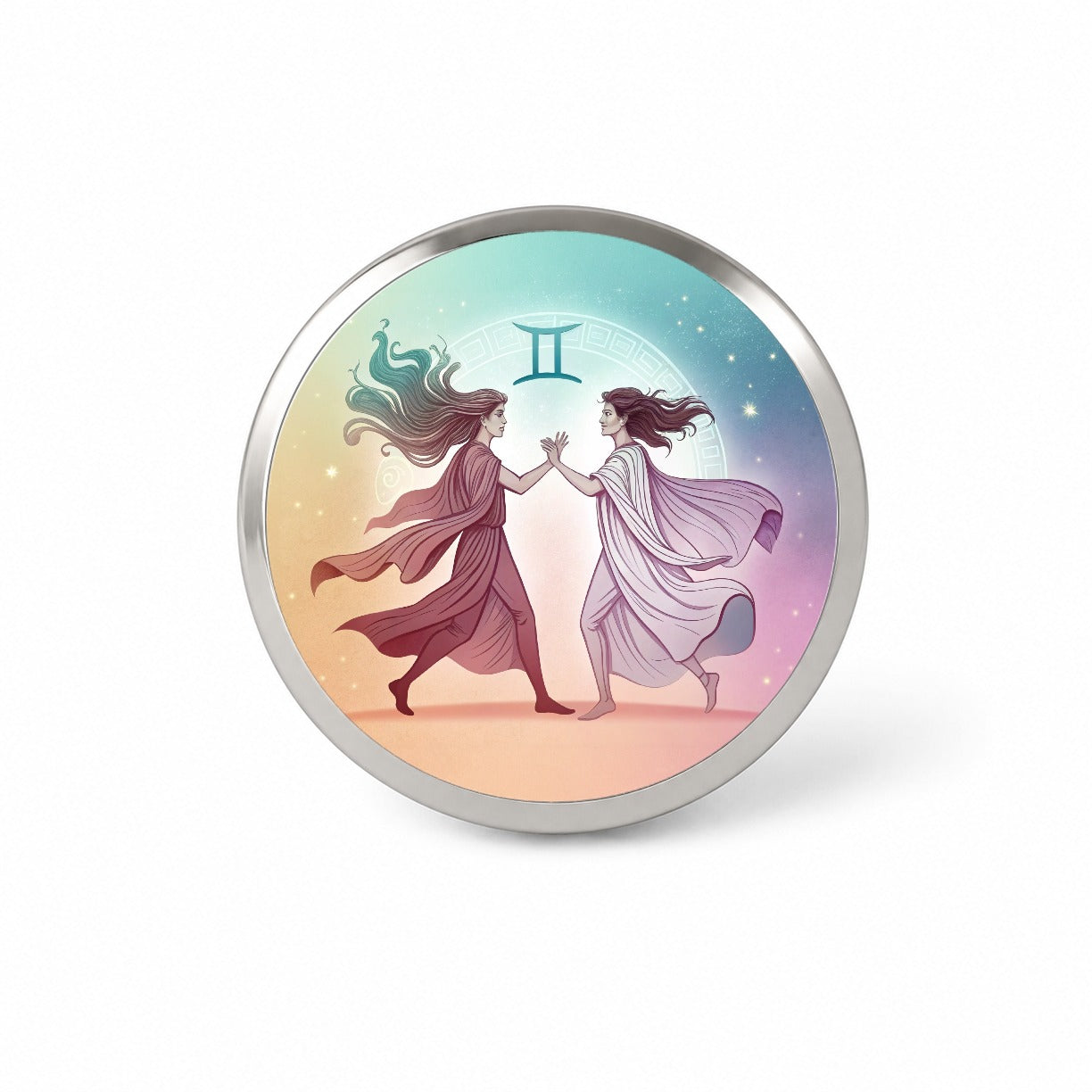 Zodiac Horoscope Symbol Gemini Twins Novelty Hat Backpack Lapel Pin