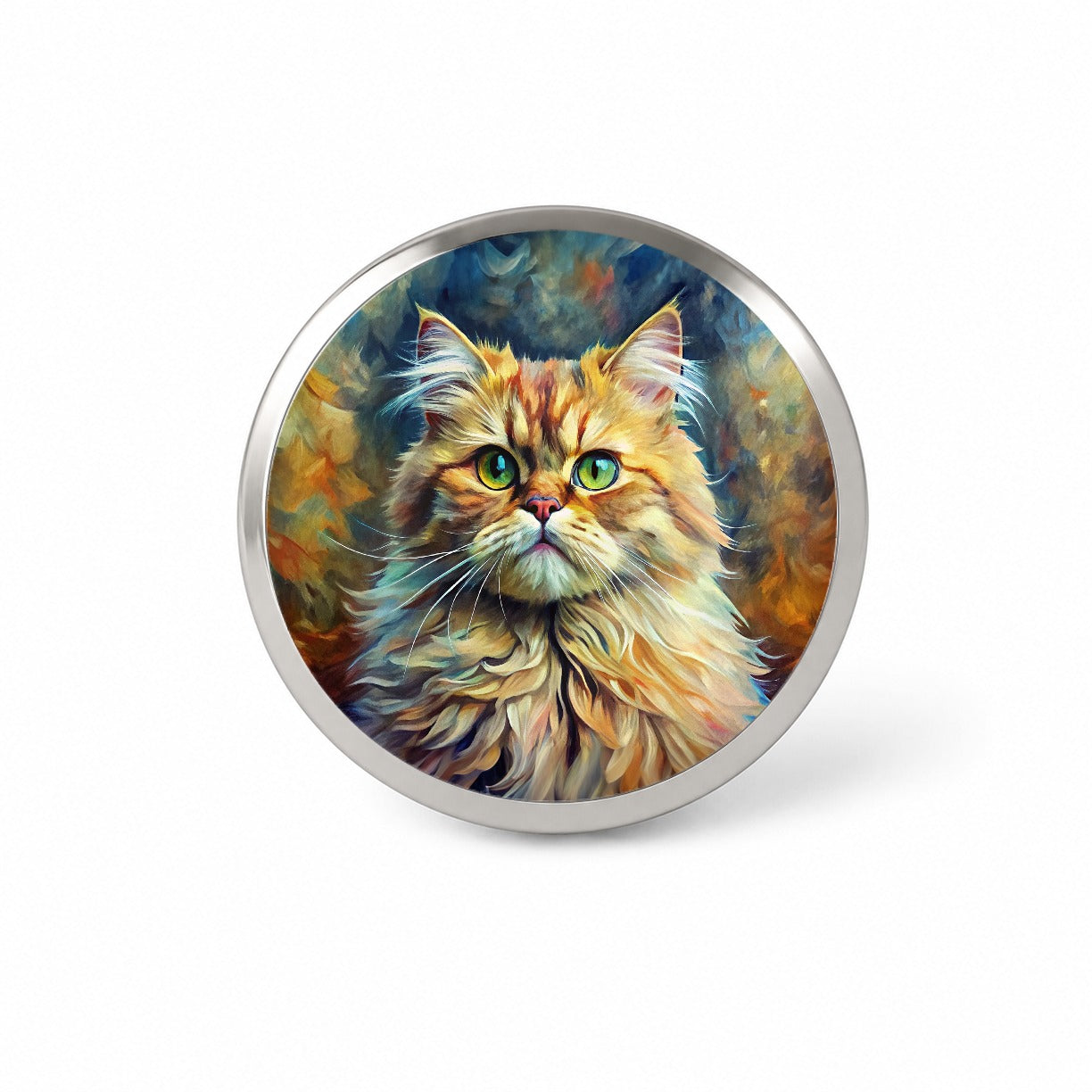 Persian Cat Expressionism Art Novelty Hat Backpack Lapel Pin