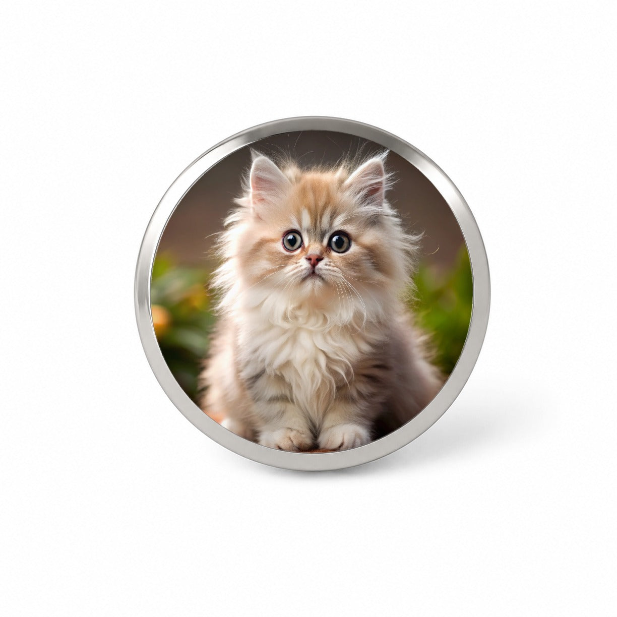 Persian Cat Kitten Photo Novelty Hat Backpack Lapel Pin