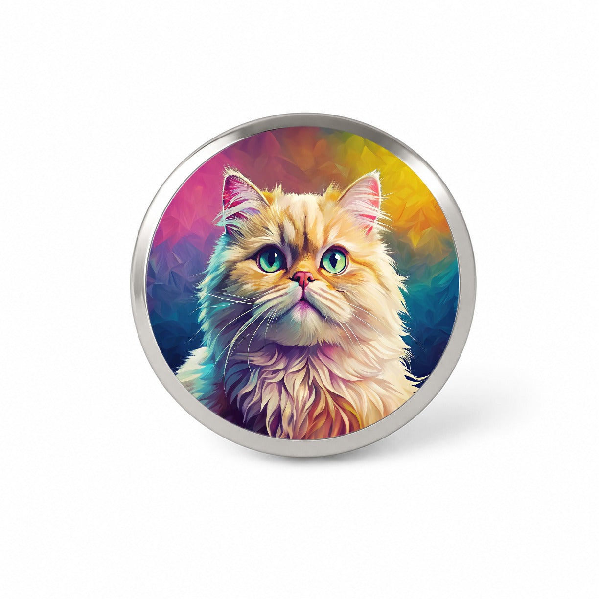 Persian Cat Pop Art Novelty Hat Backpack Lapel Pin