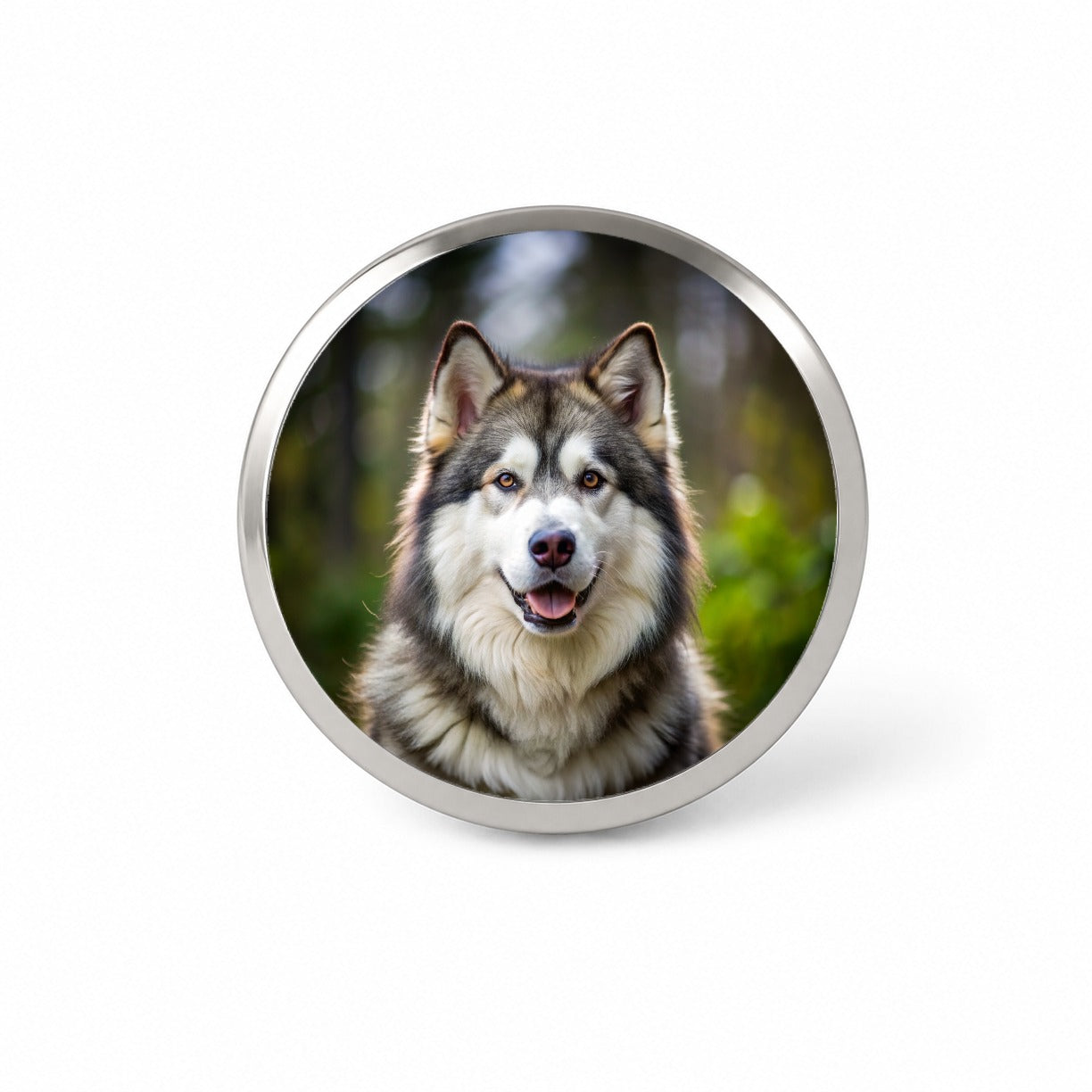 Alaskan Malamute Dog Photo Novelty Hat Backpack Lapel Pin