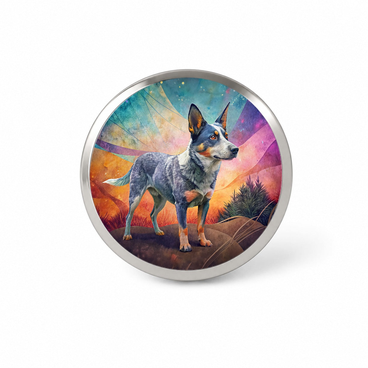 Australian Cattle Dog Contemporary Art Novelty Hat Backpack Lapel Pin