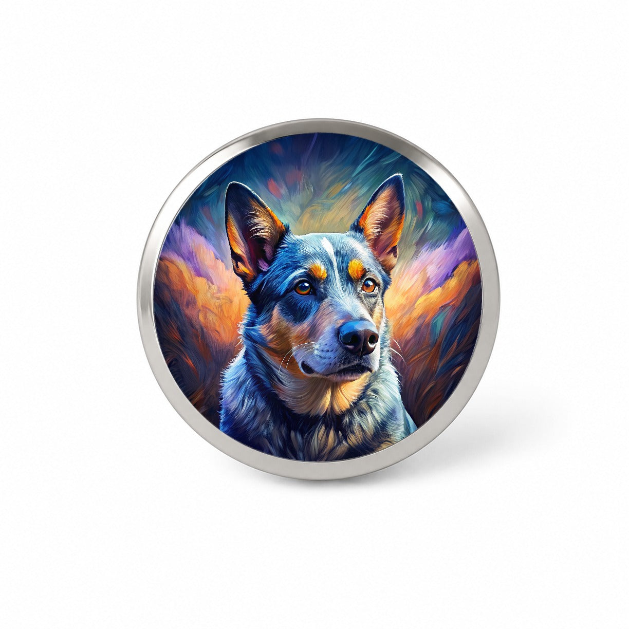 Australian Cattle Dog Pop Art Novelty Hat Backpack Lapel Pin