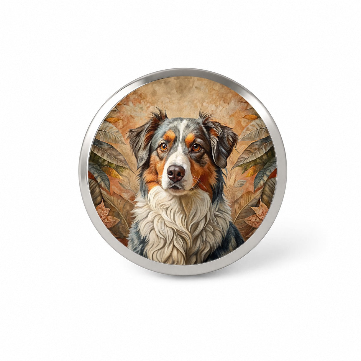 Australian Shepherd Dog French Bohemian Art Novelty Hat Backpack Lapel Pin