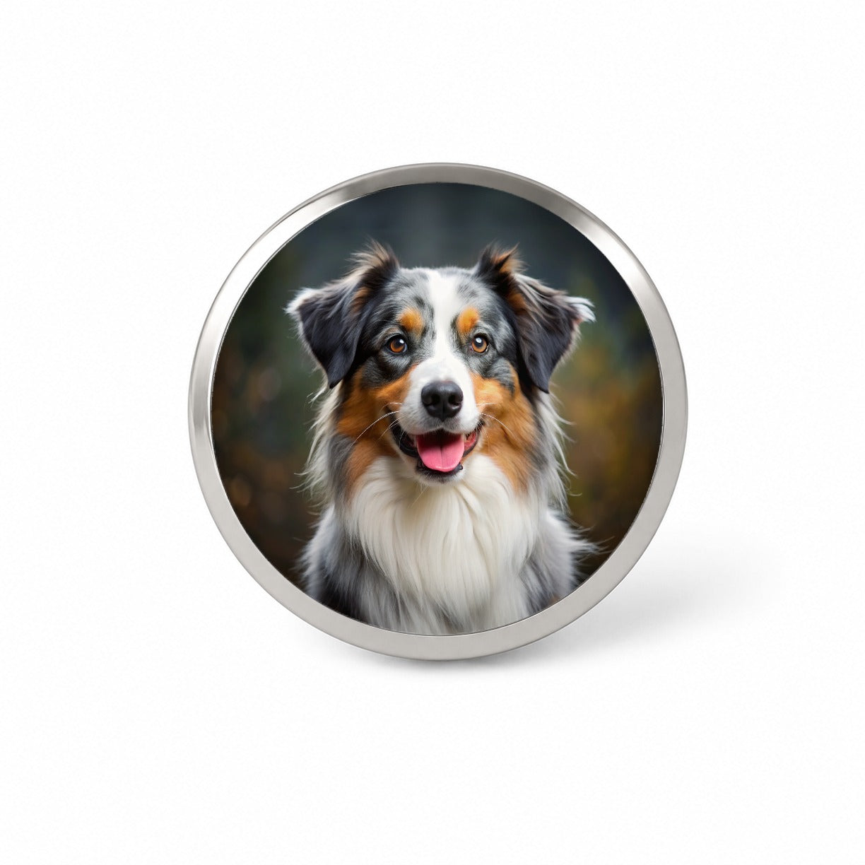 Australian Shepherd Dog Photo Novelty Hat Backpack Lapel Pin