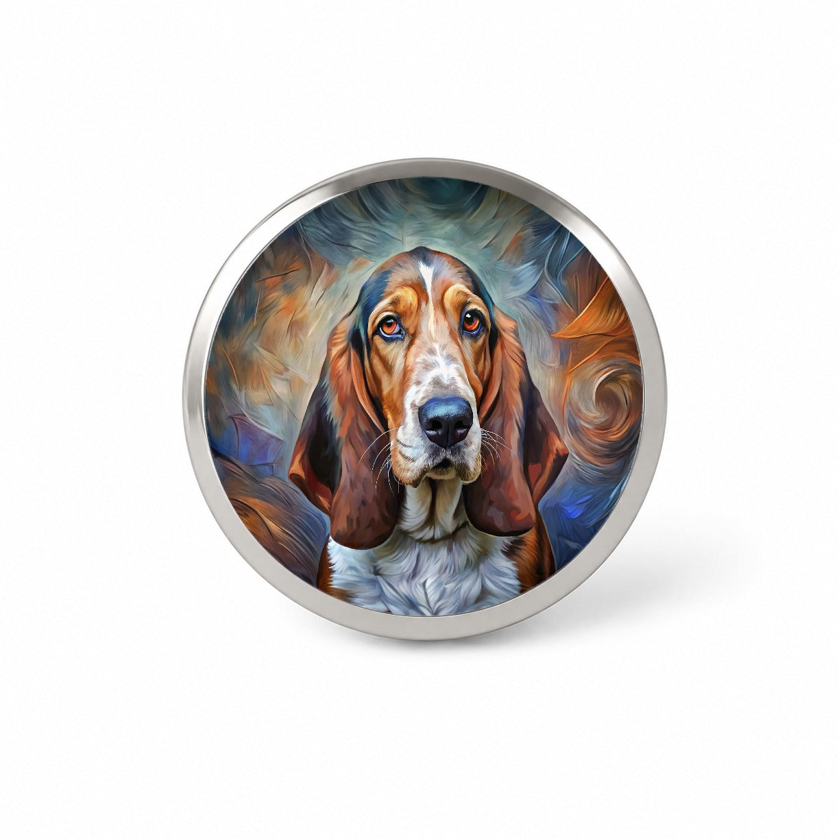 Basset Hound Dog Expressionism Art Novelty Hat Backpack Lapel Pin
