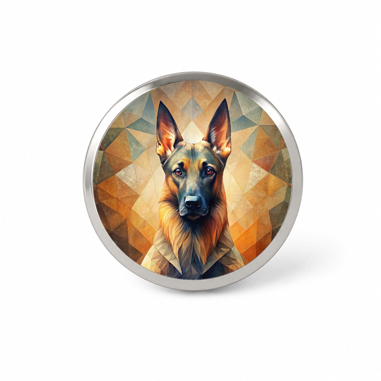 Belgian Malinois Dog Abstract Stylized Art Novelty Hat Backpack Lapel Pin