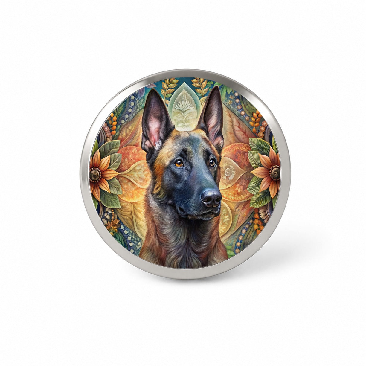 Belgian Malinois Dog Bohemian Art Novelty Hat Backpack Lapel Pin