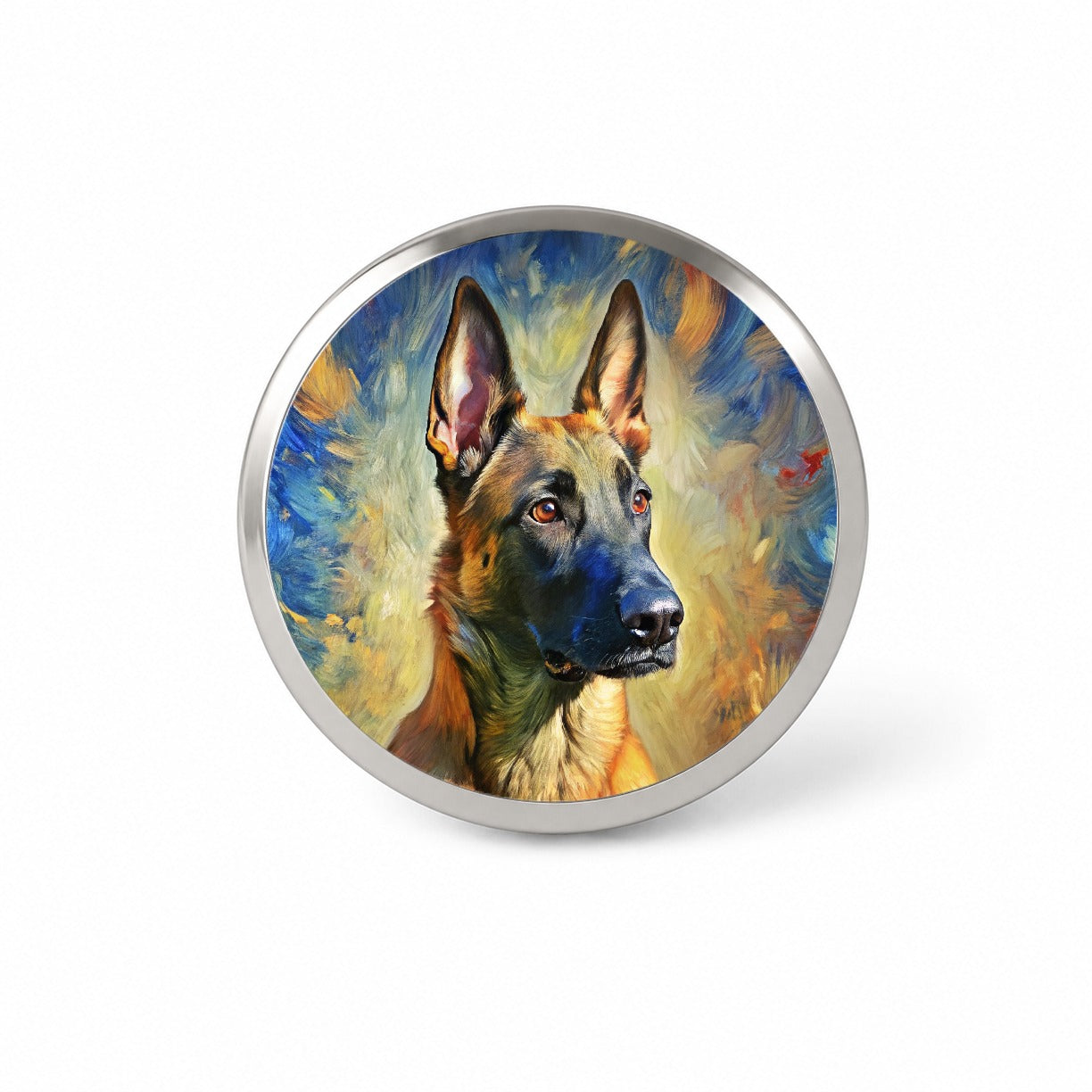 Belgian Malinois Dog Expressionism Art Novelty Hat Backpack Lapel Pin