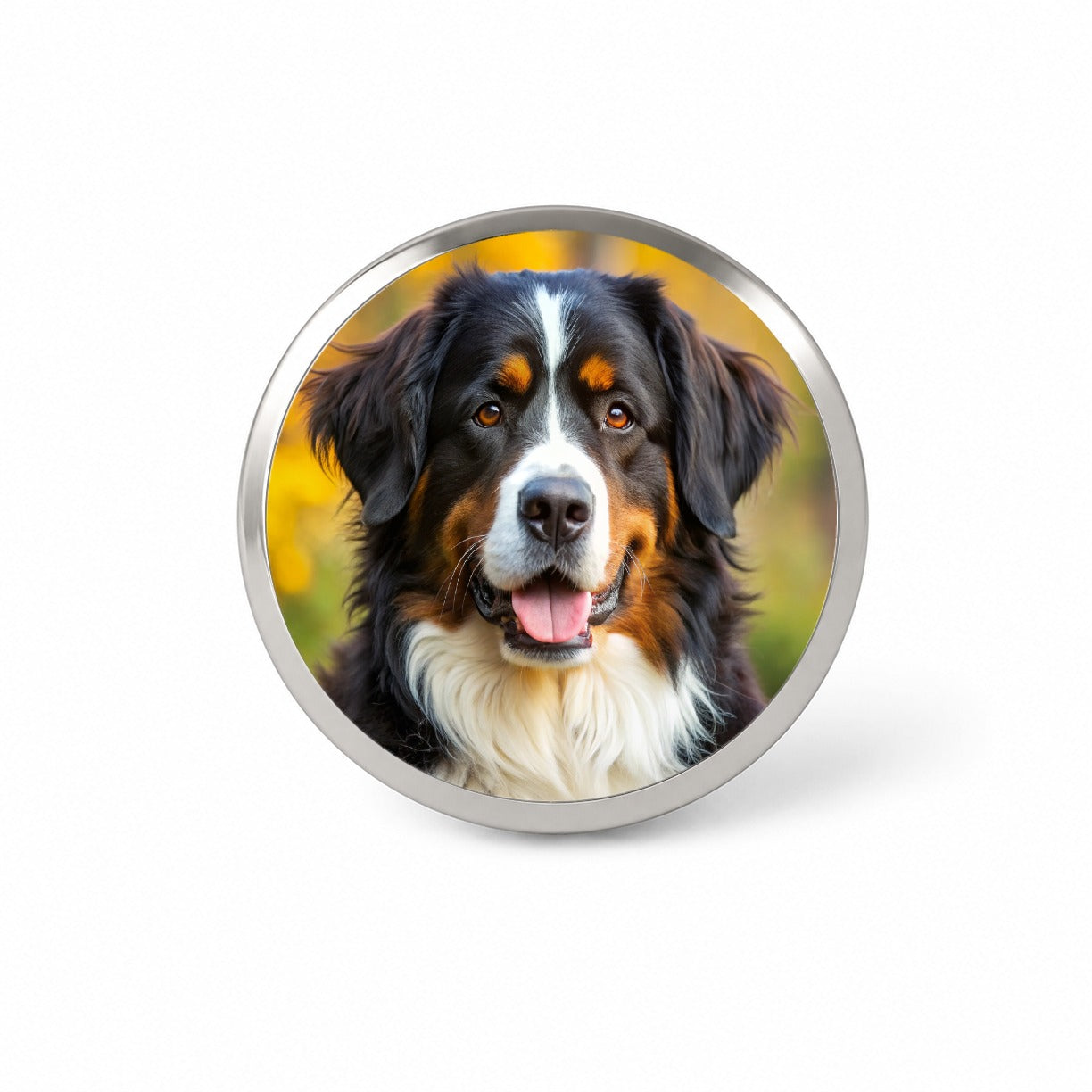 Bernese Mountain Dog Photo Novelty Hat Backpack Lapel Pin