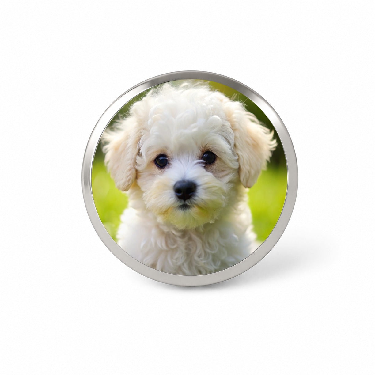 Bichon Frise Dog Puppy Photo Novelty Hat Backpack Lapel Pin