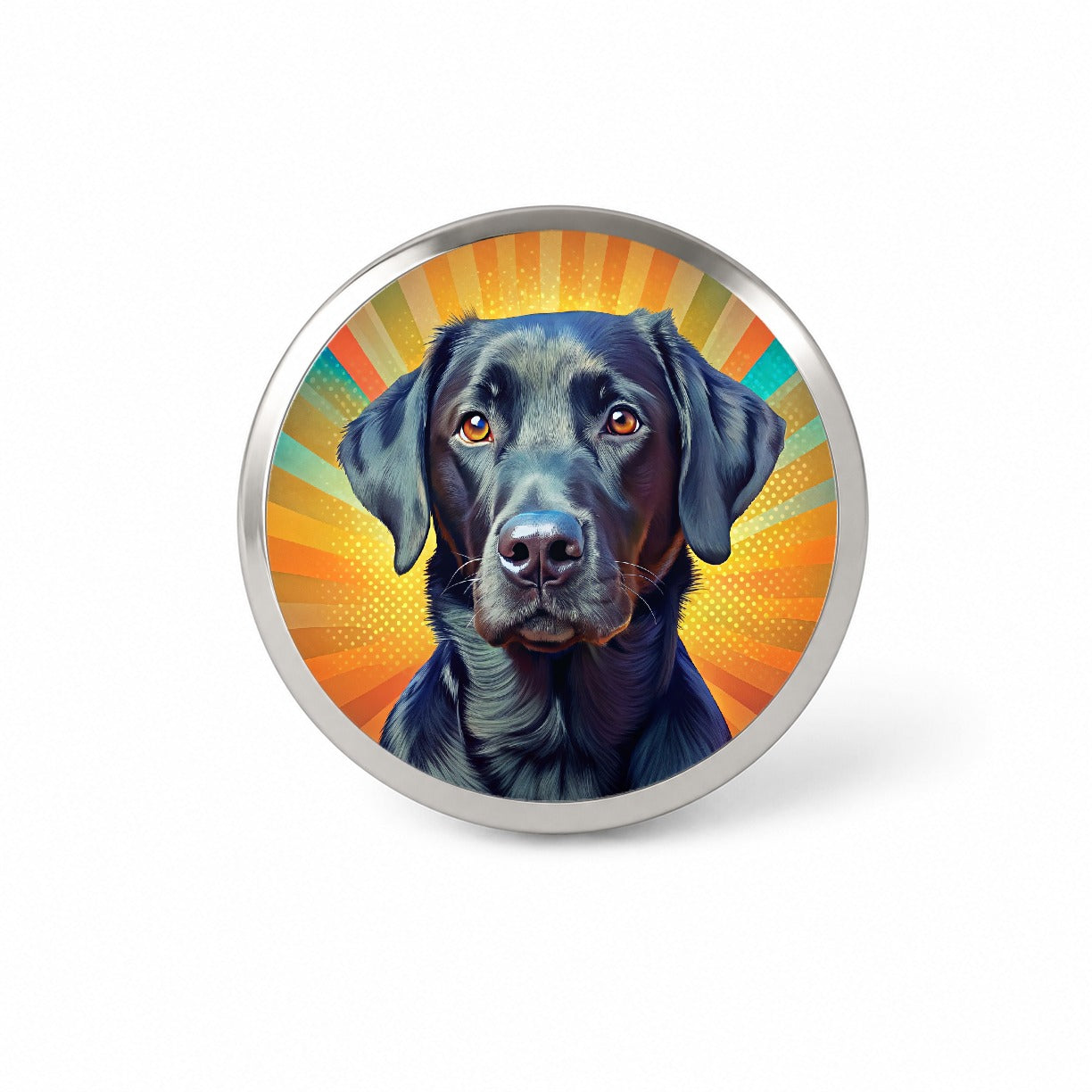 Black Labrador Retriever Dog Pop Art Novelty Hat Backpack Lapel Pin