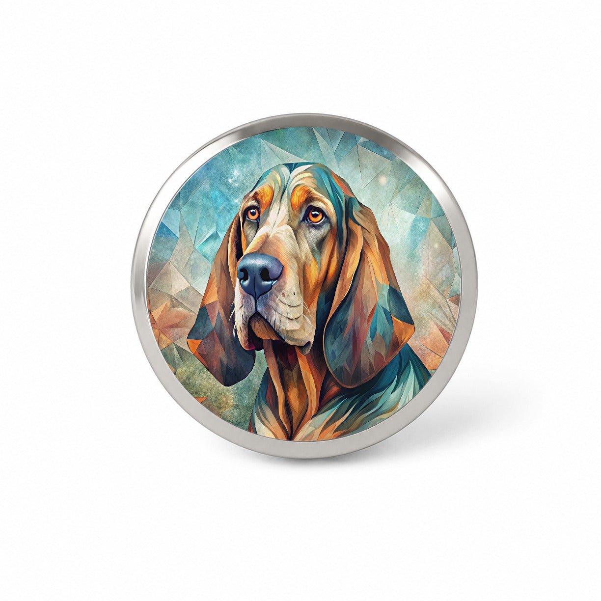 Bloodhound Dog Contemporary Art Novelty Hat Backpack Lapel Pin