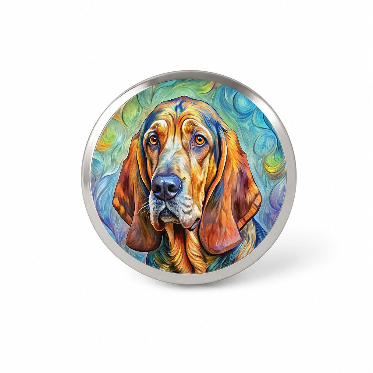 Bloodhound Dog Expressionism Art Novelty Hat Backpack Lapel Pin