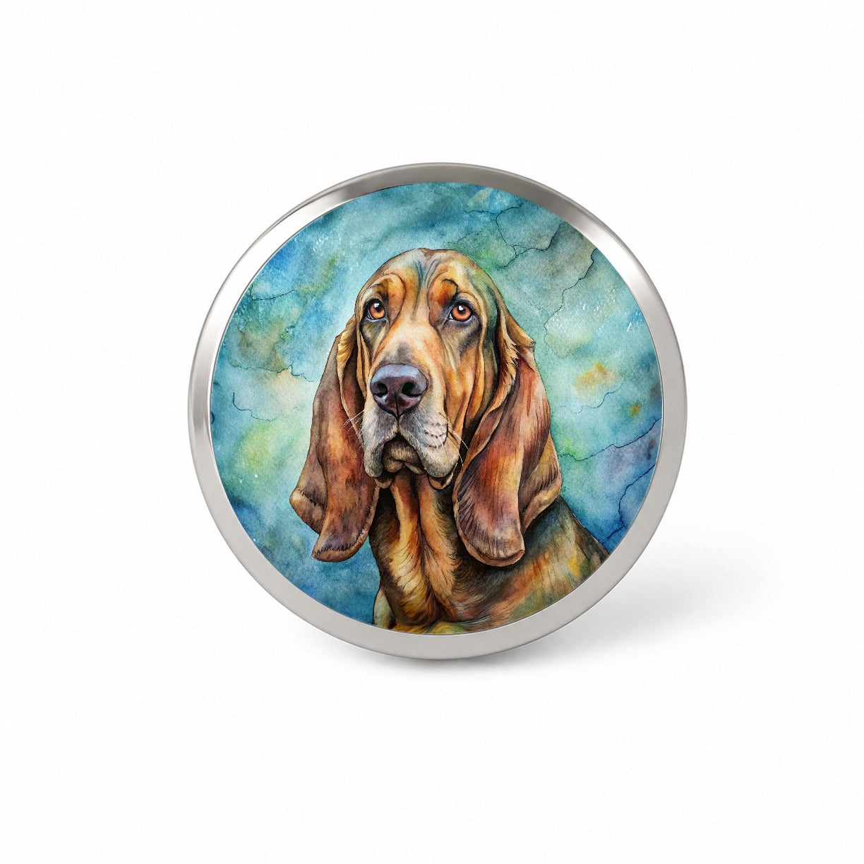 Bloodhound Dog Illustration Novelty Hat Backpack Lapel Pin