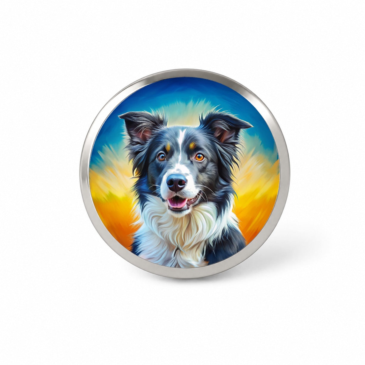 Border Collie Dog Pop Art Novelty Hat Backpack Lapel Pin