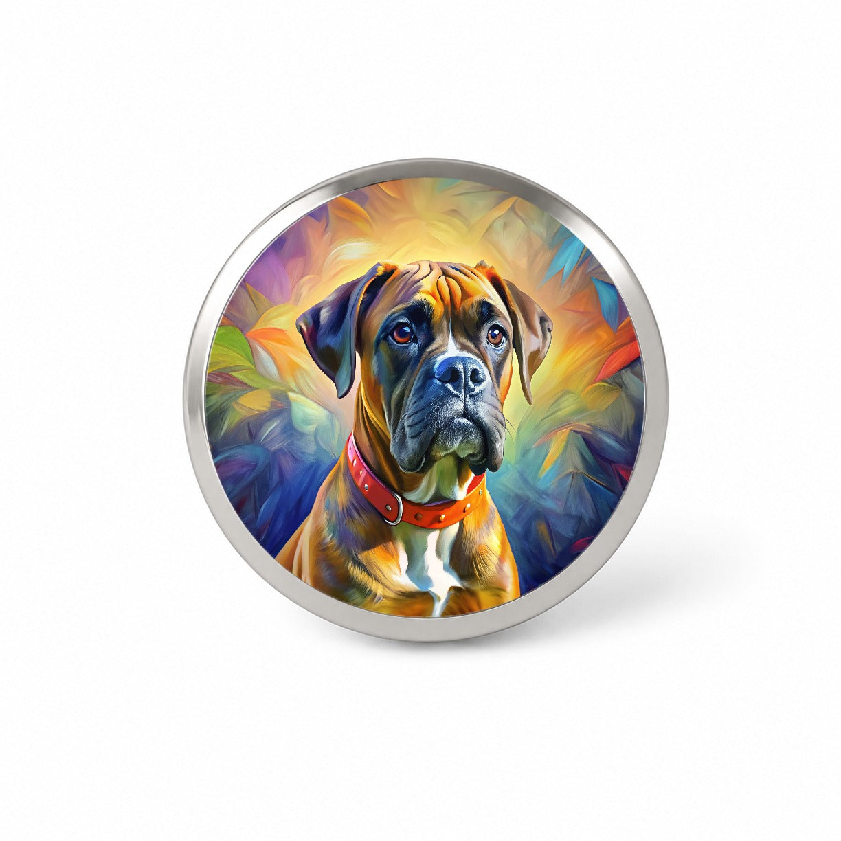 Boxer Dog Expressionism Art Novelty Hat Backpack Lapel Pin