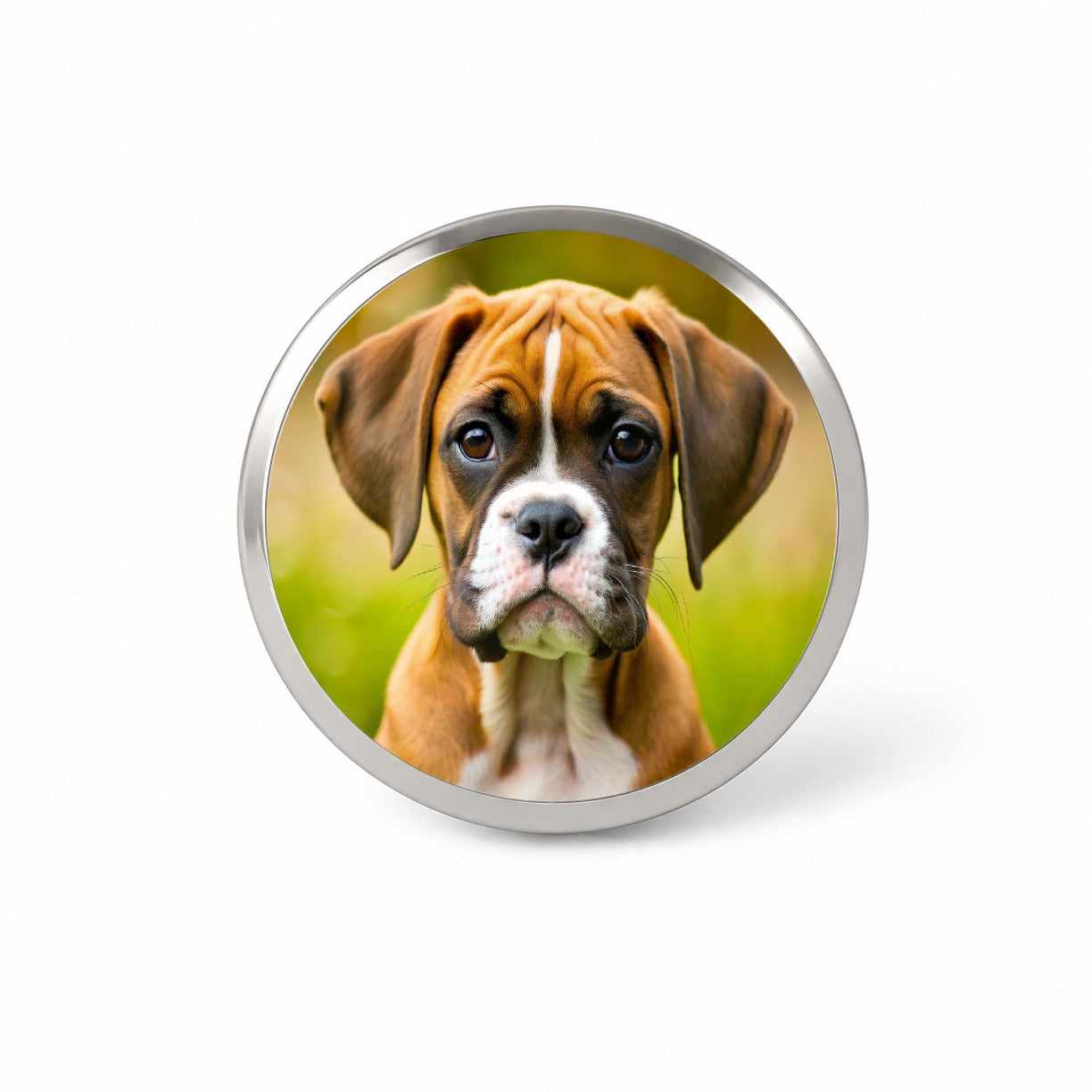 Boxer Dog Puppy Photo Novelty Hat Backpack Lapel Pin