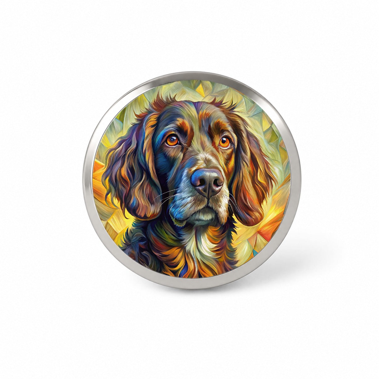 Boykin Spaniel Dog Abstract Art Novelty Hat Backpack Lapel Pin